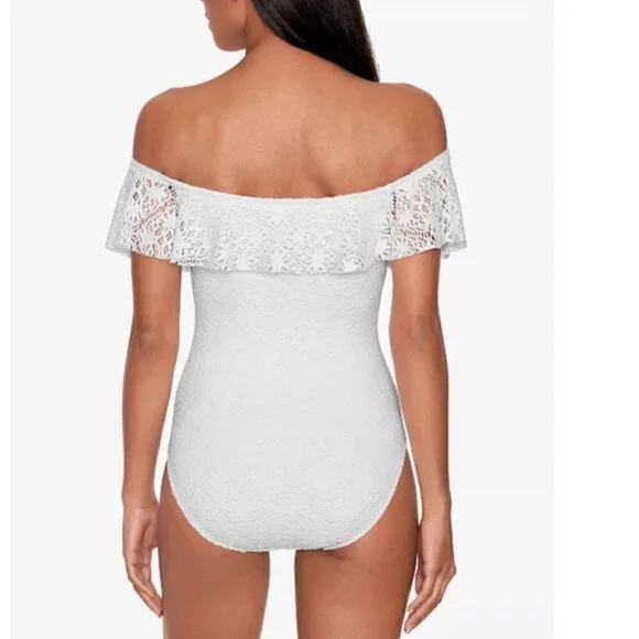 LAUREN Ralph Lauren Crochet One-Piece Swimsuit - Picture 2 of 8